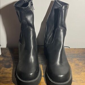 Sleek Black Combat Boots